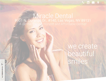 Tablet Screenshot of miracledentalnv.com